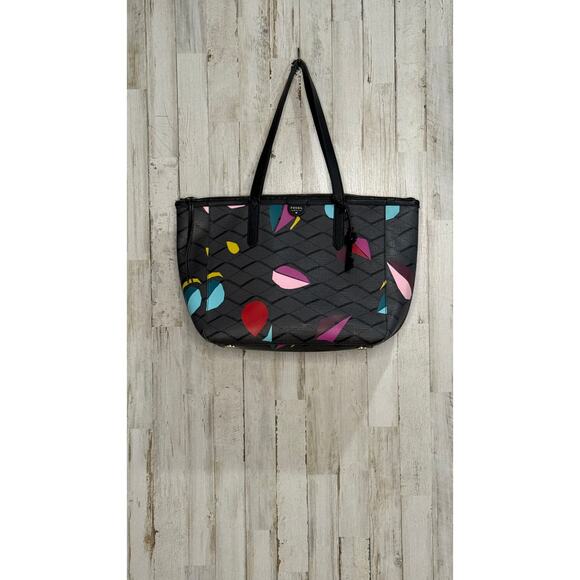 Fossil Sydney Tote Bag Geometric Multicolor‎ Design Women's Handbag - Picture 1 of 5